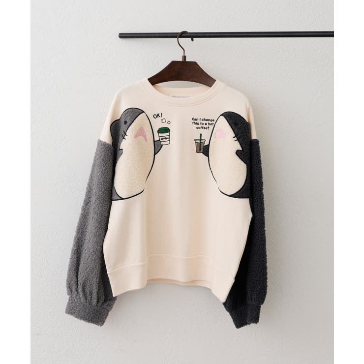 柄6 | ゆるキャラひょっこり袖スエットプルオーバー | NICE CLAUP / OLIVE des OLIVE　OUTLET