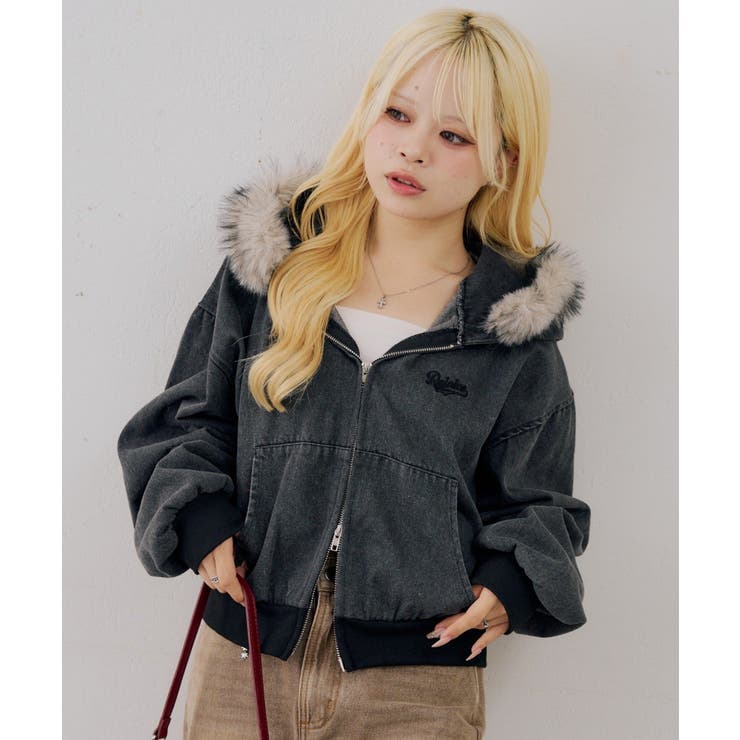 ファー付パーカーブルゾン | NICE CLAUP / OLIVE des OLIVE　OUTLET | 詳細画像16 