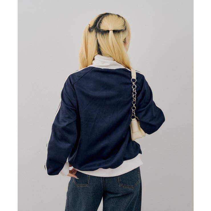 ハート刺繍袖ライン配色ブルゾン | NICE CLAUP / OLIVE des OLIVE　OUTLET | 詳細画像10 