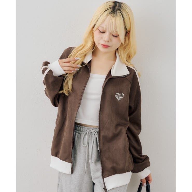 ハート刺繍袖ライン配色ブルゾン | NICE CLAUP / OLIVE des OLIVE　OUTLET | 詳細画像13 