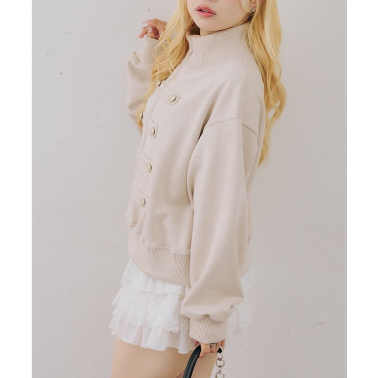 ダブル釦トラックブルゾン | NICE CLAUP / OLIVE des OLIVE　OUTLET | 詳細画像11 