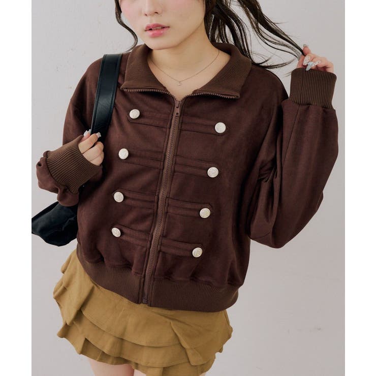 ダブル釦トラックブルゾン | NICE CLAUP / OLIVE des OLIVE　OUTLET | 詳細画像18 