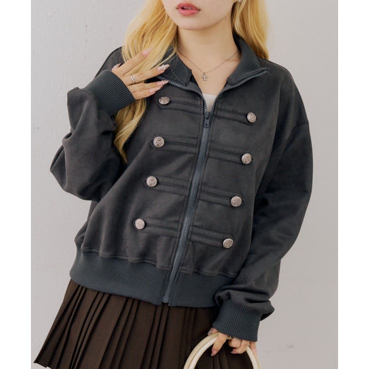 ダブル釦トラックブルゾン | NICE CLAUP / OLIVE des OLIVE　OUTLET | 詳細画像2 