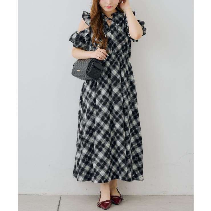 アソート肩開きフリルワンピ | NICE CLAUP / OLIVE des OLIVE　OUTLET | 詳細画像3 