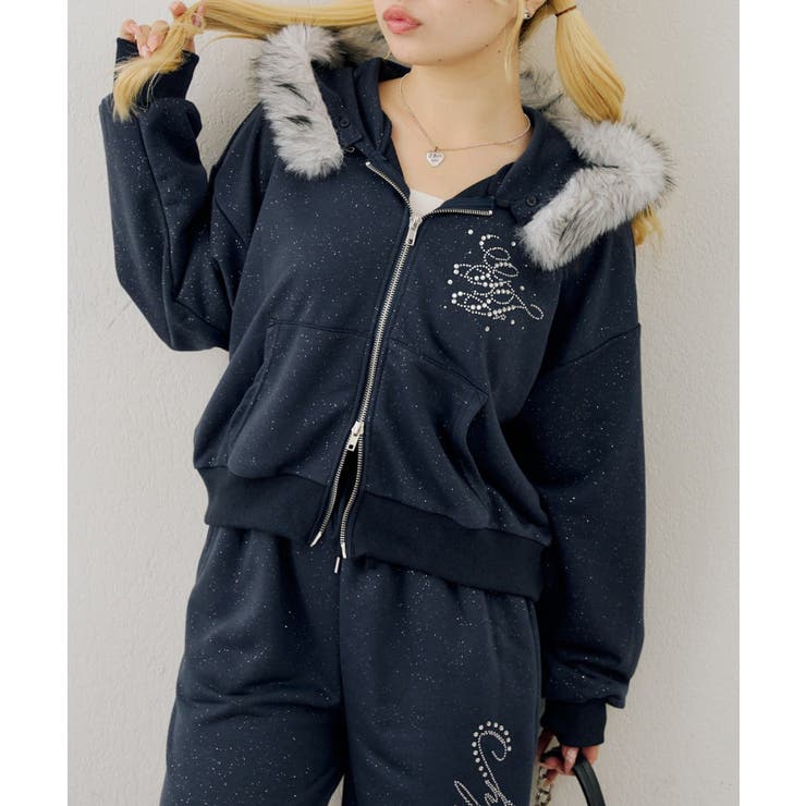 フェイクファー付パーカーセット | NICE CLAUP / OLIVE des OLIVE　OUTLET | 詳細画像7 
