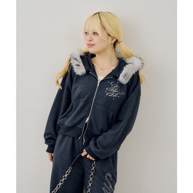 フェイクファー付パーカーセット | NICE CLAUP / OLIVE des OLIVE　OUTLET | 詳細画像8 