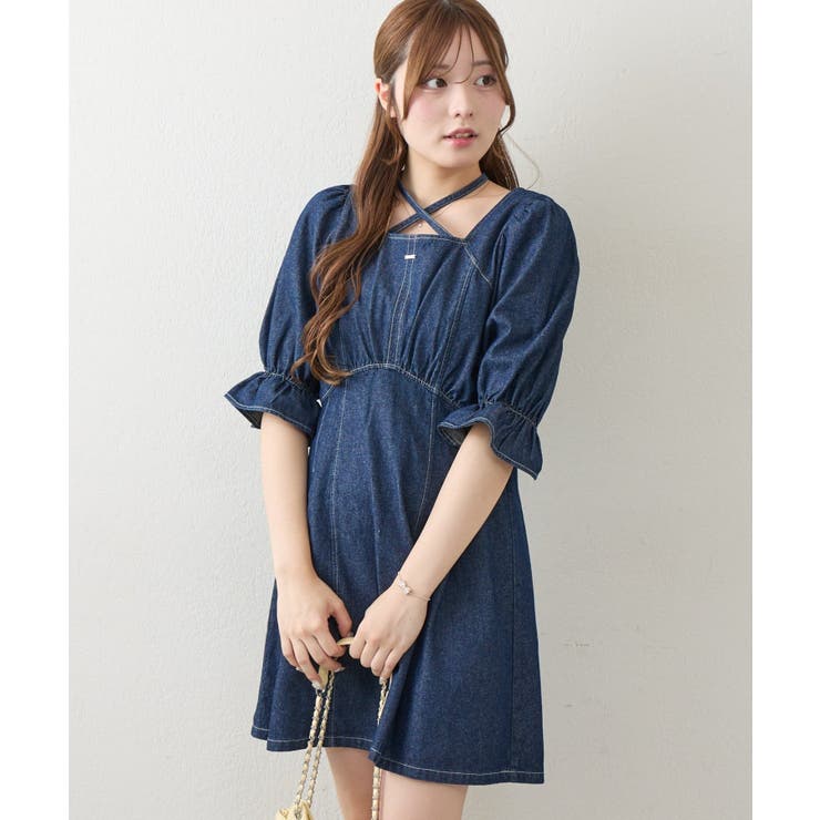 【丈の長さを選べる】ホルター付ウエストマークワンピース | NICE CLAUP / OLIVE des OLIVE　OUTLET | 詳細画像9 