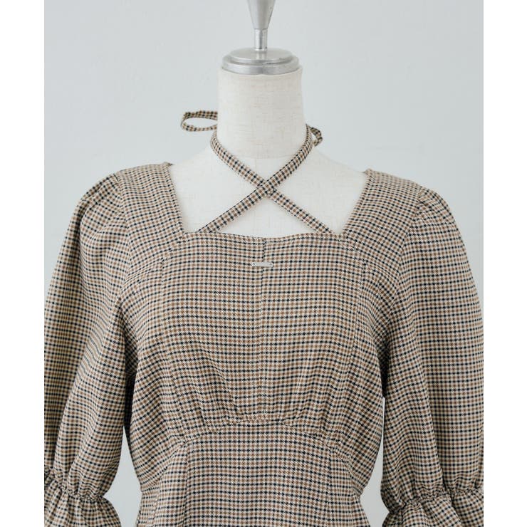 【丈の長さを選べる】ホルター付ウエストマークワンピース | NICE CLAUP / OLIVE des OLIVE　OUTLET | 詳細画像13 