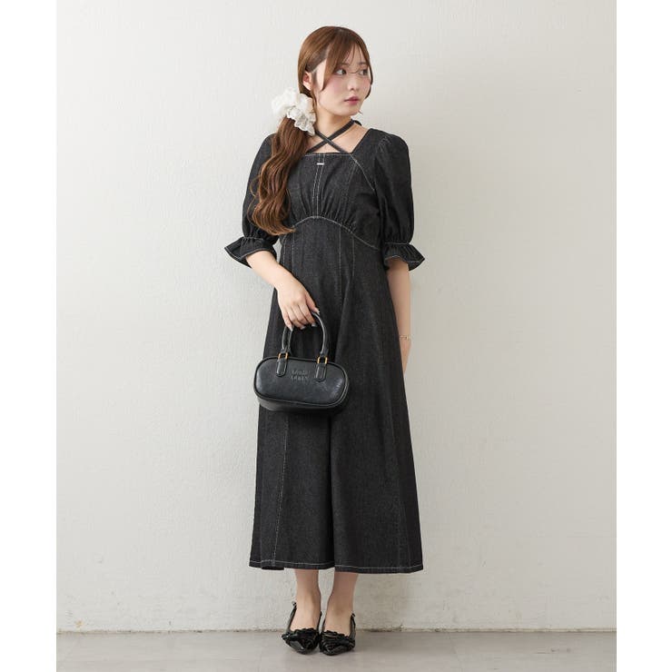 【丈の長さを選べる】ホルター付ウエストマークワンピース | NICE CLAUP / OLIVE des OLIVE　OUTLET | 詳細画像17 