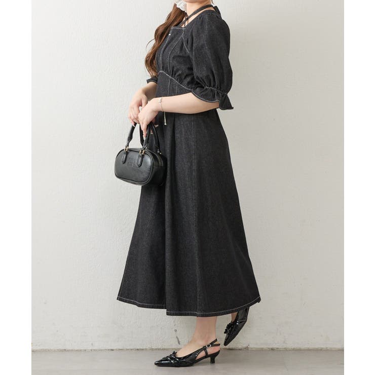 【丈の長さを選べる】ホルター付ウエストマークワンピース | NICE CLAUP / OLIVE des OLIVE　OUTLET | 詳細画像18 