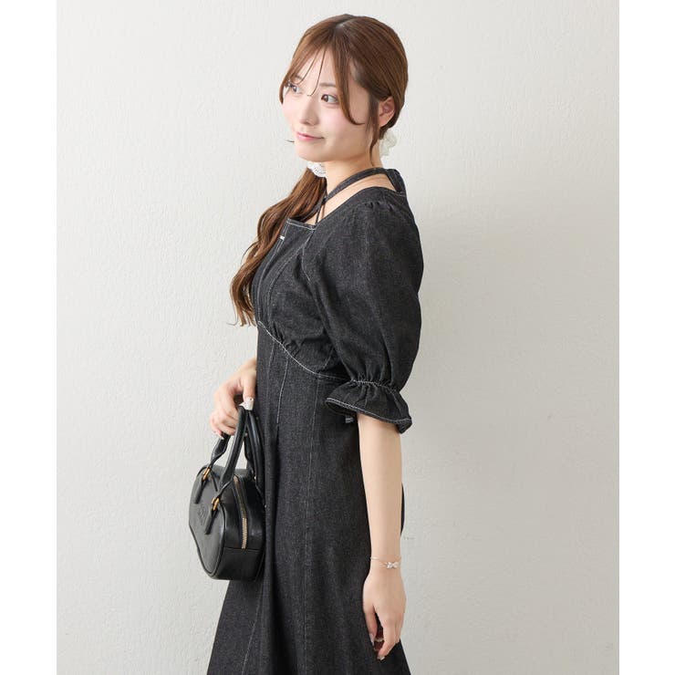 【丈の長さを選べる】ホルター付ウエストマークワンピース | NICE CLAUP / OLIVE des OLIVE　OUTLET | 詳細画像21 