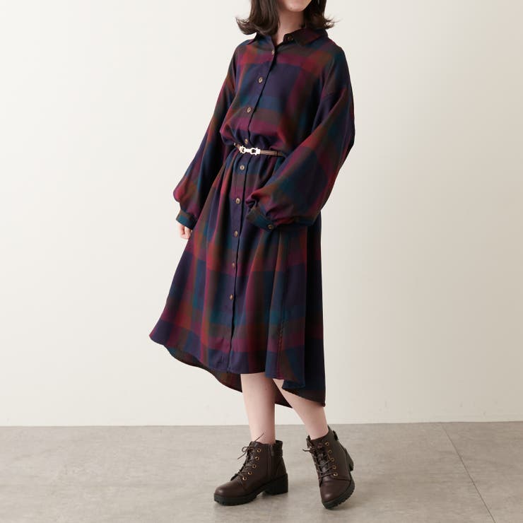 Bigチェック袖バルーンシャツワンピース 品番 Olow Olive Des Olive Outlet オリーブデオリーブ アウトレット のレディースファッション通販 Shoplist ショップリスト