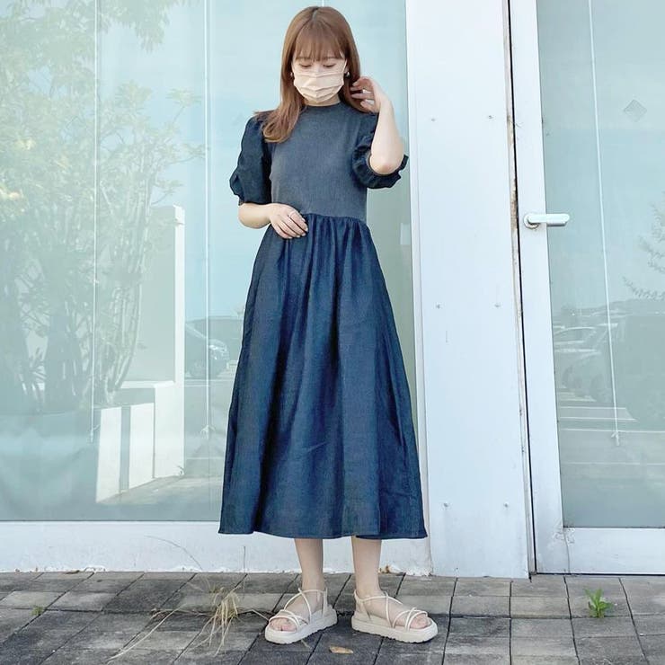 袖コンシャスデニム切り替えワンピース 品番 Olow Olive Des Olive Outlet オリーブデオリーブアウトレット のレディースファッション通販 Shoplist ショップリスト