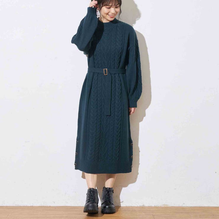 ケーブルニットワンピース共ベルト付 品番 Olow Olive Des Olive Outlet オリーブデオリーブアウトレット のレディースファッション通販 Shoplist ショップリスト