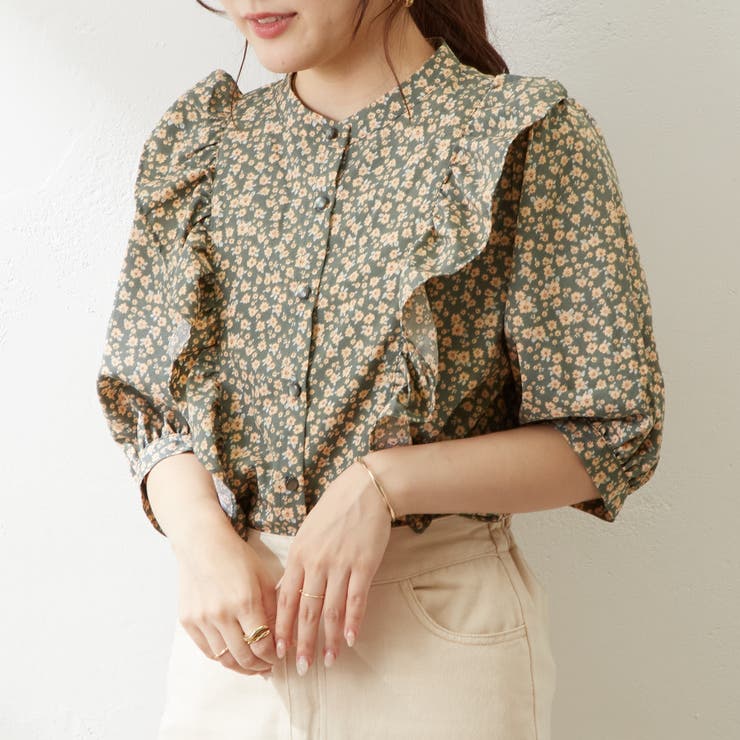 ❣️人気新作 ♡ Alice+Olivia 黒花柄長袖ブラウス 新品♡ 313 