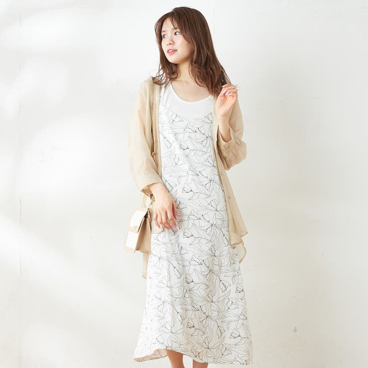 線画フラワージャンスカ 品番 Nclw Nice Claup Outlet ナイスクラップ アウトレット のレディースファッション通販 Shoplist ショップリスト