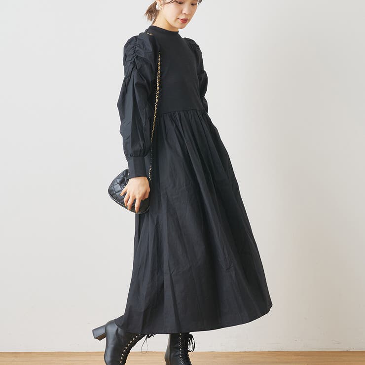 リブ切替ワンピース 品番 Nclw Nice Claup Outlet ナイスクラップ アウトレット のレディースファッション通販 Shoplist ショップリスト