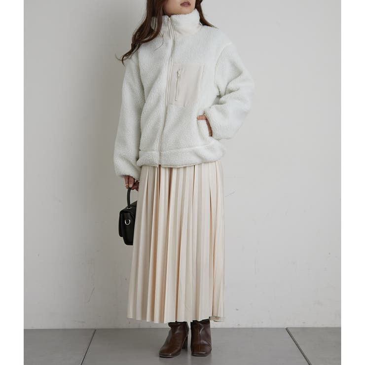 エステルボアスタンドジャケット[品番：NCLW0008352]｜NICE CLAUP