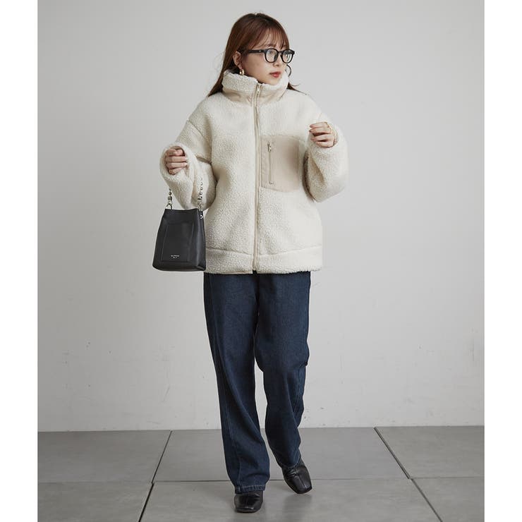 エステルボアスタンドジャケット[品番：NCLW0008352]｜NICE CLAUP