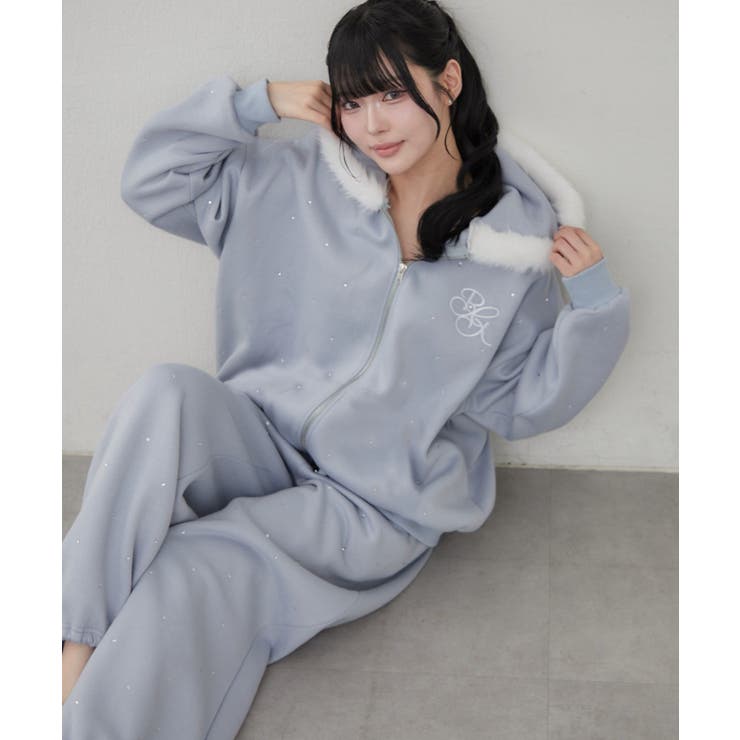 【5色展開】ラインストーンビッグファーパーカー | RMAF　NICE CLAUP / OLIVE des OLIVE | 詳細画像8 