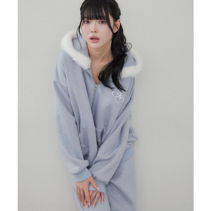 【5色展開】ラインストーンビッグファーパーカー | RMAF　NICE CLAUP / OLIVE des OLIVE | 詳細画像11 