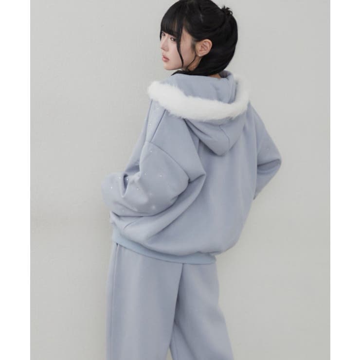 【5色展開】ラインストーンビッグファーパーカー | RMAF　NICE CLAUP / OLIVE des OLIVE | 詳細画像14 