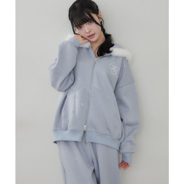 【5色展開】ラインストーンビッグファーパーカー | RMAF　NICE CLAUP / OLIVE des OLIVE | 詳細画像15 