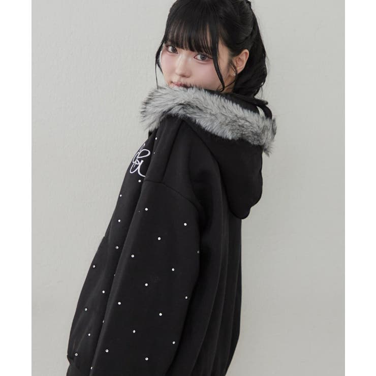 【5色展開】ラインストーンビッグファーパーカー | RMAF　NICE CLAUP / OLIVE des OLIVE | 詳細画像20 