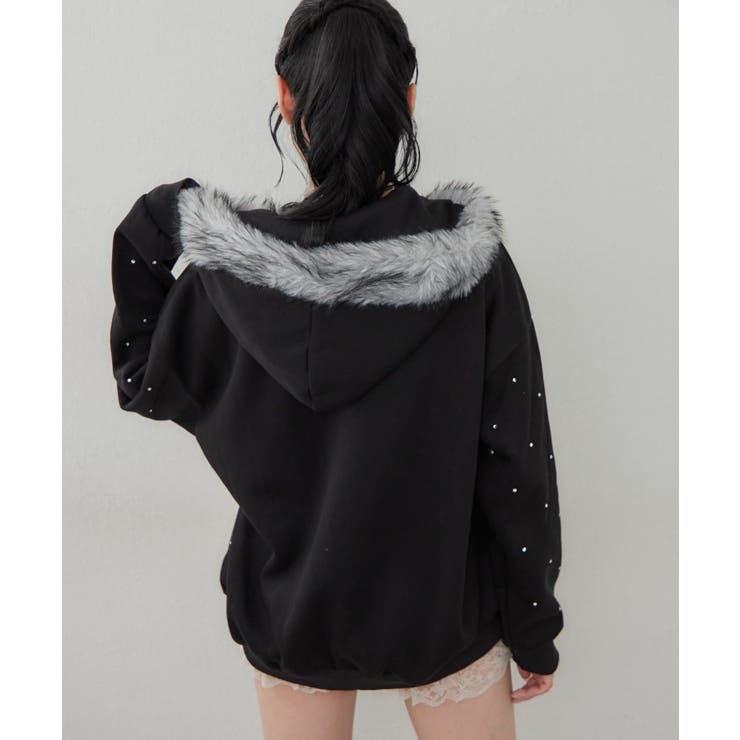 【5色展開】ラインストーンビッグファーパーカー | RMAF　NICE CLAUP / OLIVE des OLIVE | 詳細画像21 