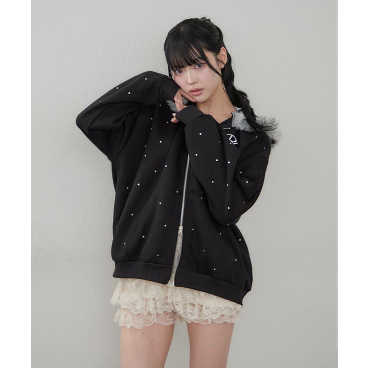 【5色展開】ラインストーンビッグファーパーカー | RMAF　NICE CLAUP / OLIVE des OLIVE | 詳細画像23 