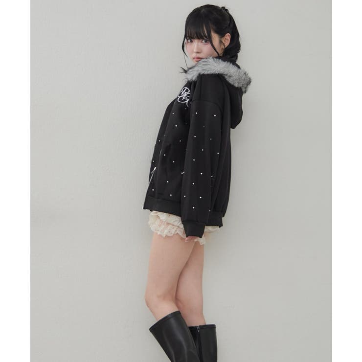 【5色展開】ラインストーンビッグファーパーカー | RMAF　NICE CLAUP / OLIVE des OLIVE | 詳細画像24 