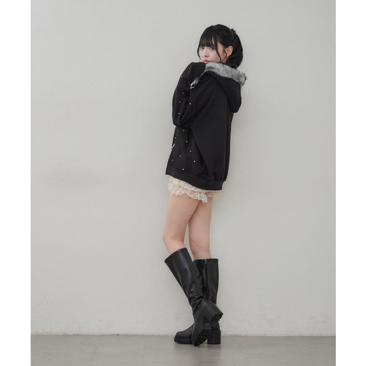 【5色展開】ラインストーンビッグファーパーカー | RMAF　NICE CLAUP / OLIVE des OLIVE | 詳細画像26 
