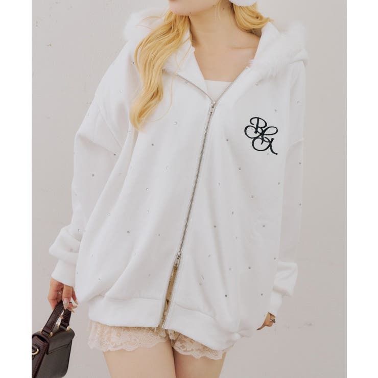 【5色展開】ラインストーンビッグファーパーカー | RMAF　NICE CLAUP / OLIVE des OLIVE | 詳細画像27 