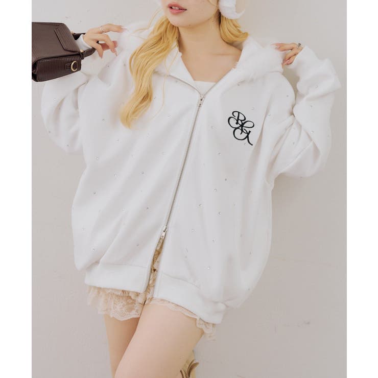 【5色展開】ラインストーンビッグファーパーカー | RMAF　NICE CLAUP / OLIVE des OLIVE | 詳細画像28 