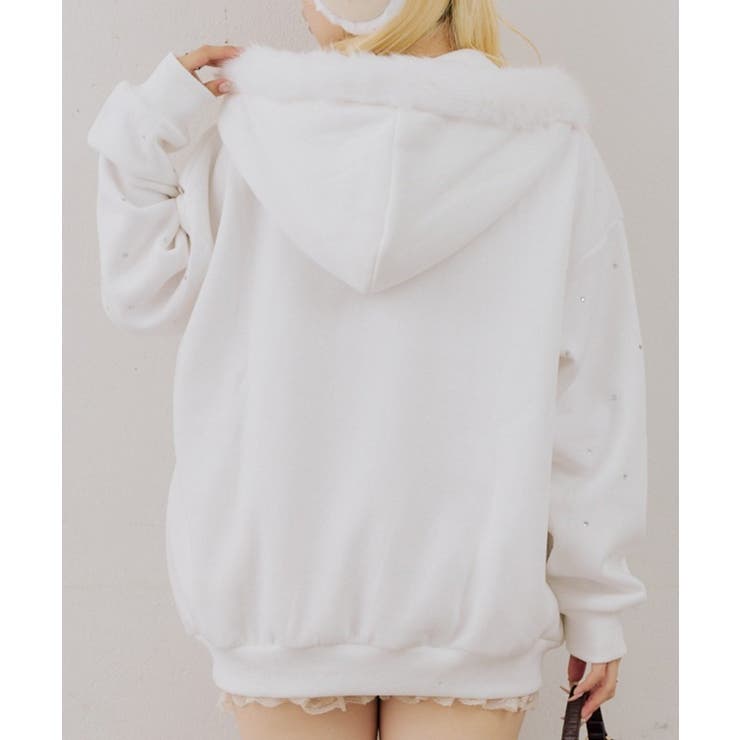 【5色展開】ラインストーンビッグファーパーカー | RMAF　NICE CLAUP / OLIVE des OLIVE | 詳細画像29 