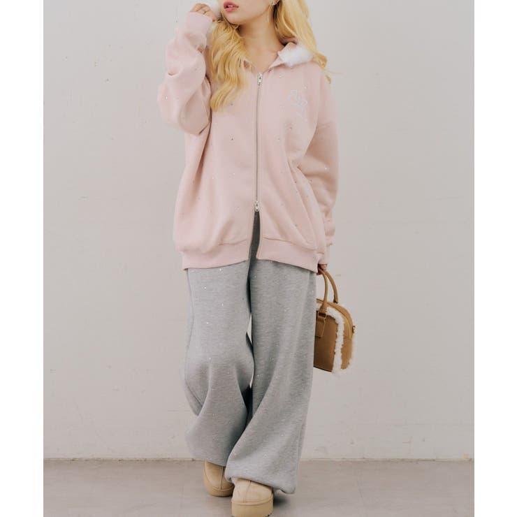 【5色展開】ラインストーンビッグファーパーカー | RMAF　NICE CLAUP / OLIVE des OLIVE | 詳細画像36 