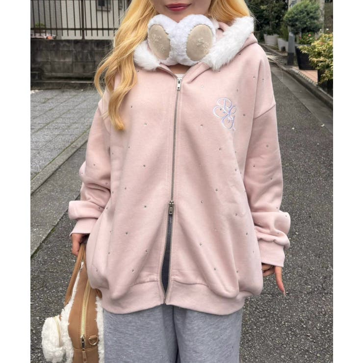 【5色展開】ラインストーンビッグファーパーカー | RMAF　NICE CLAUP / OLIVE des OLIVE | 詳細画像40 