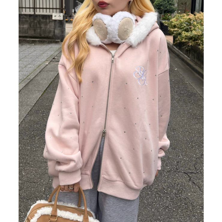 【5色展開】ラインストーンビッグファーパーカー | RMAF　NICE CLAUP / OLIVE des OLIVE | 詳細画像41 