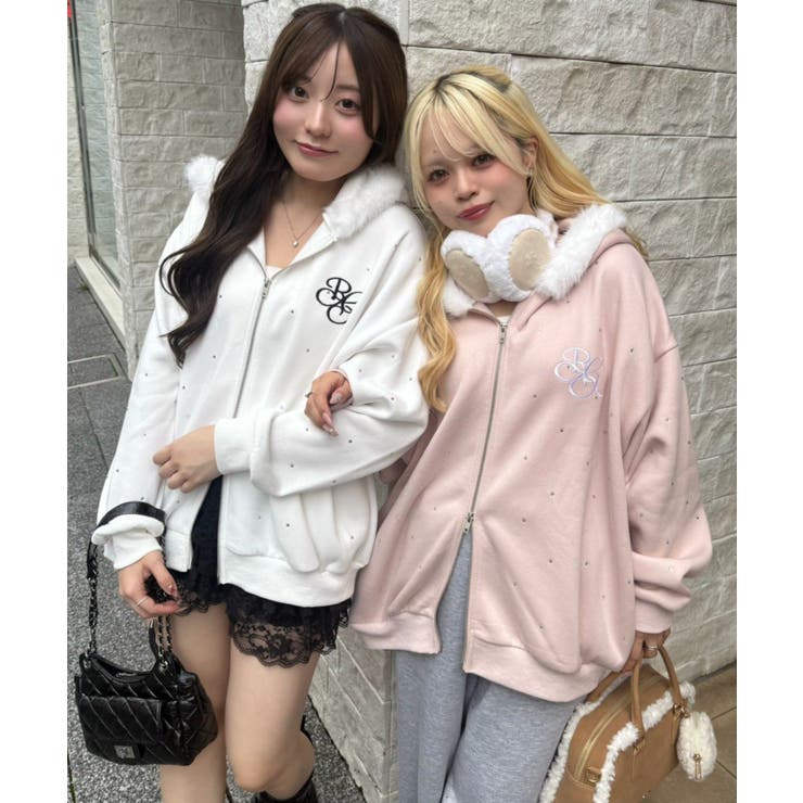 【5色展開】ラインストーンビッグファーパーカー | RMAF　NICE CLAUP / OLIVE des OLIVE | 詳細画像48 