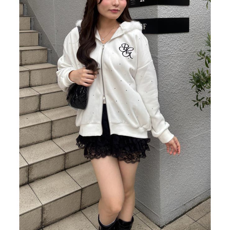 【5色展開】ラインストーンビッグファーパーカー | RMAF　NICE CLAUP / OLIVE des OLIVE | 詳細画像57 