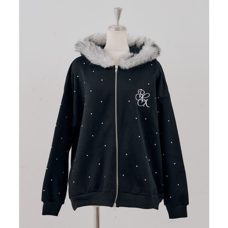 【5色展開】ラインストーンビッグファーパーカー | RMAF　NICE CLAUP / OLIVE des OLIVE | 詳細画像65 