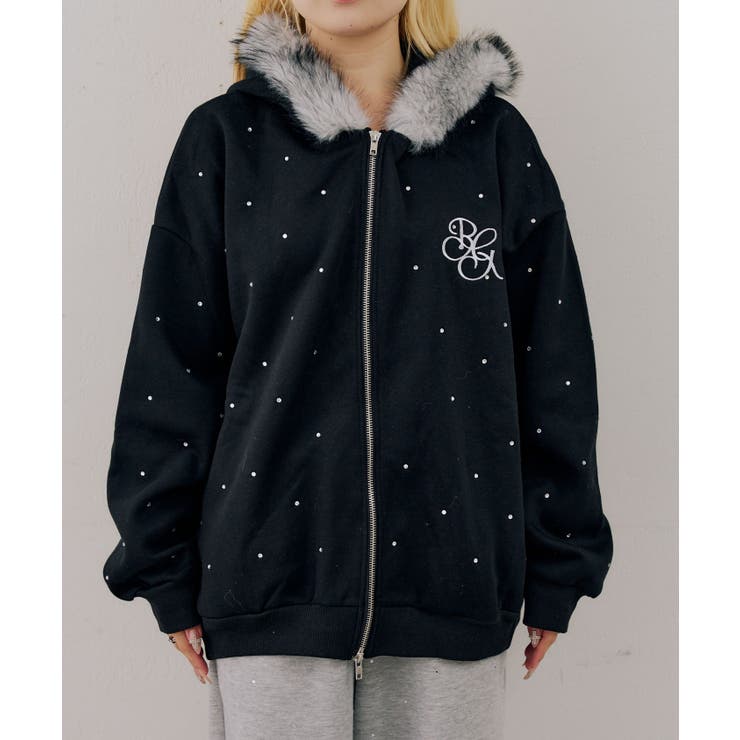 【5色展開】ラインストーンビッグファーパーカー | RMAF　NICE CLAUP / OLIVE des OLIVE | 詳細画像66 