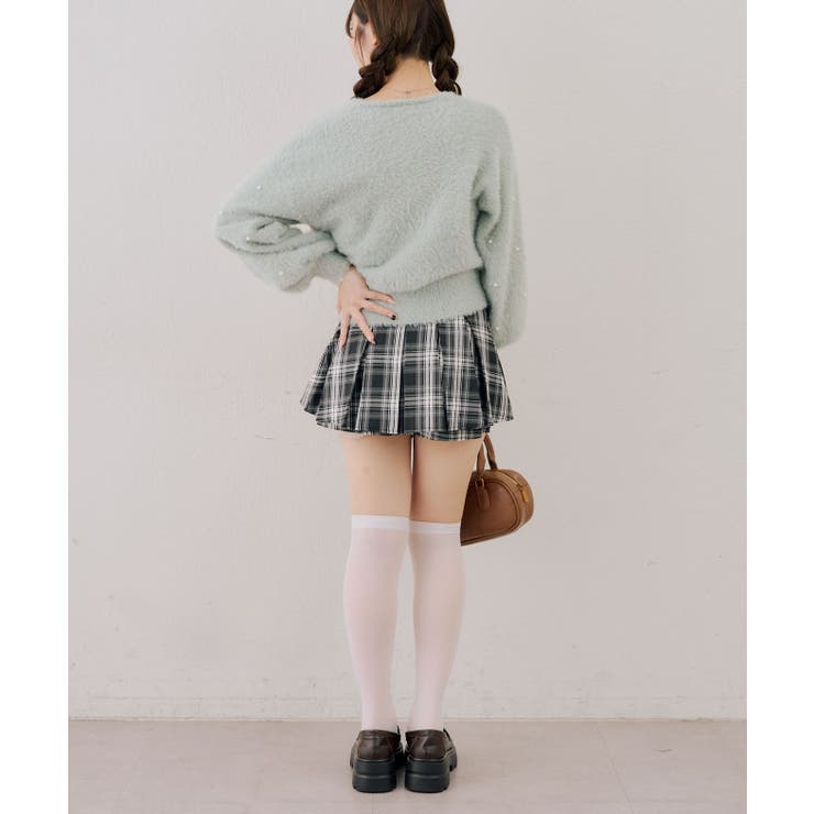 パール付フェザーカシュクールニット | RMAF　NICE CLAUP / OLIVE des OLIVE | 詳細画像33 