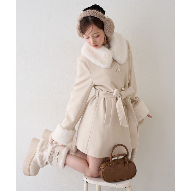 フェイクファー付2WAYコート | RMAF　NICE CLAUP / OLIVE des OLIVE | 詳細画像1 
