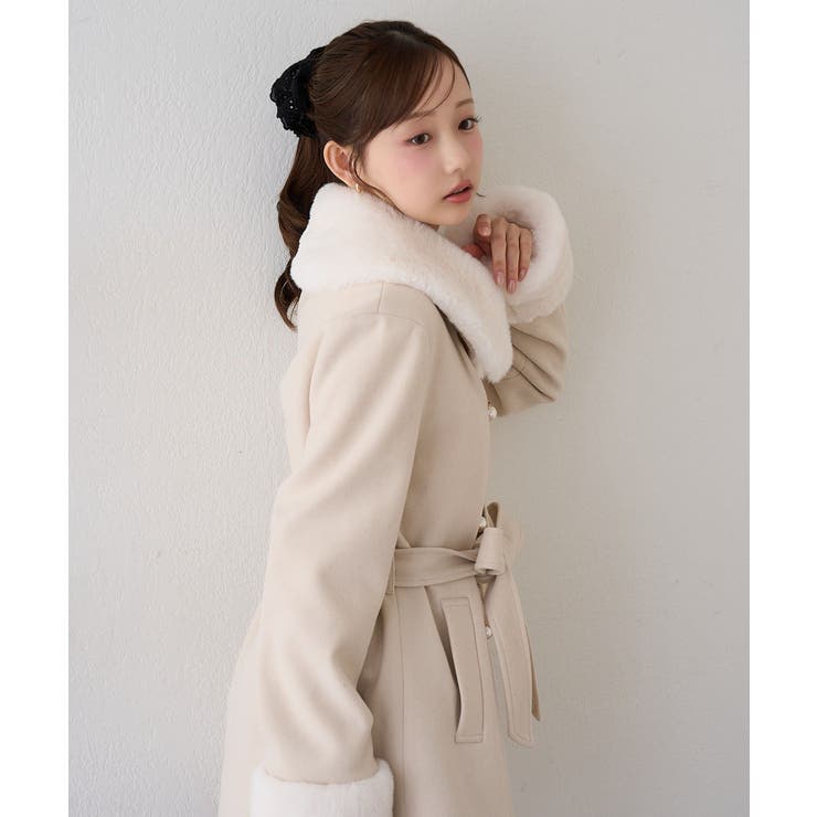 フェイクファー付2WAYコート | RMAF　NICE CLAUP / OLIVE des OLIVE | 詳細画像8 