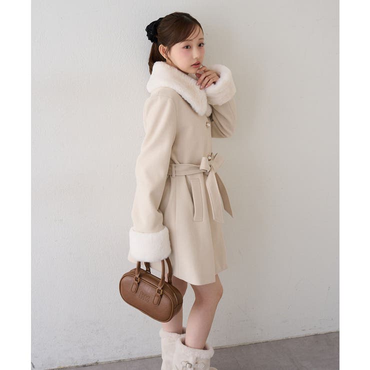 フェイクファー付2WAYコート | RMAF　NICE CLAUP / OLIVE des OLIVE | 詳細画像9 