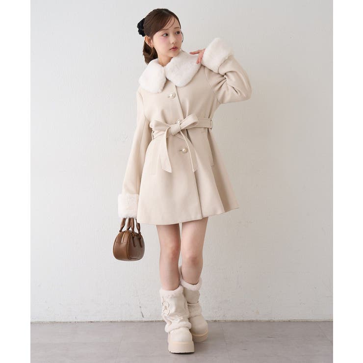 フェイクファー付2WAYコート | RMAF　NICE CLAUP / OLIVE des OLIVE | 詳細画像15 