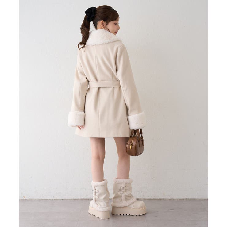 フェイクファー付2WAYコート | RMAF　NICE CLAUP / OLIVE des OLIVE | 詳細画像16 