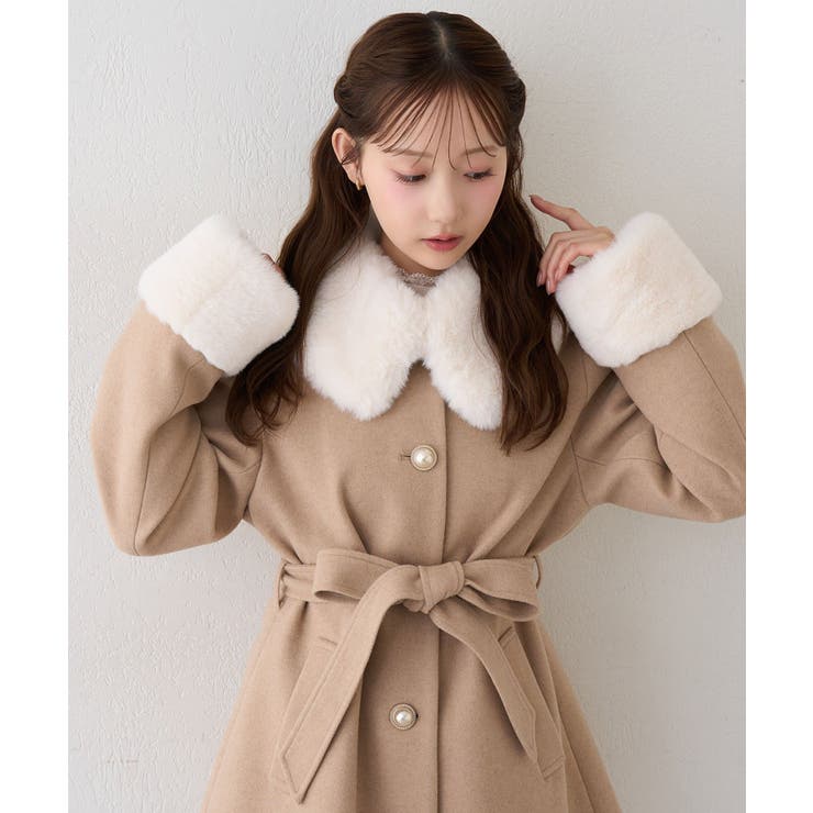 フェイクファー付2WAYコート | RMAF　NICE CLAUP / OLIVE des OLIVE | 詳細画像37 