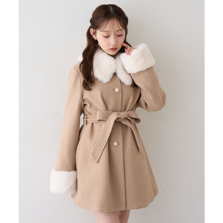 フェイクファー付2WAYコート | RMAF　NICE CLAUP / OLIVE des OLIVE | 詳細画像43 